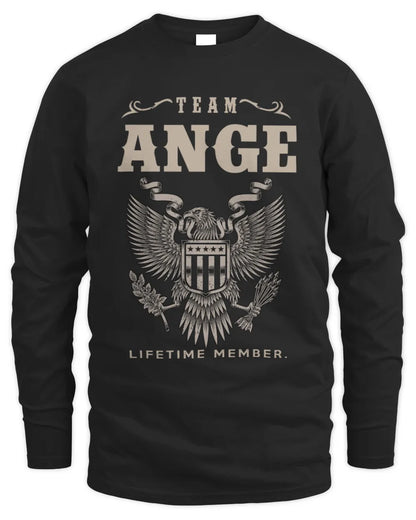 ANGE TP06-K82 – Personalized Classic Style Apparel “Team NAME Lifetime Member” - Men's Long Sleeved T-Shirt - Black