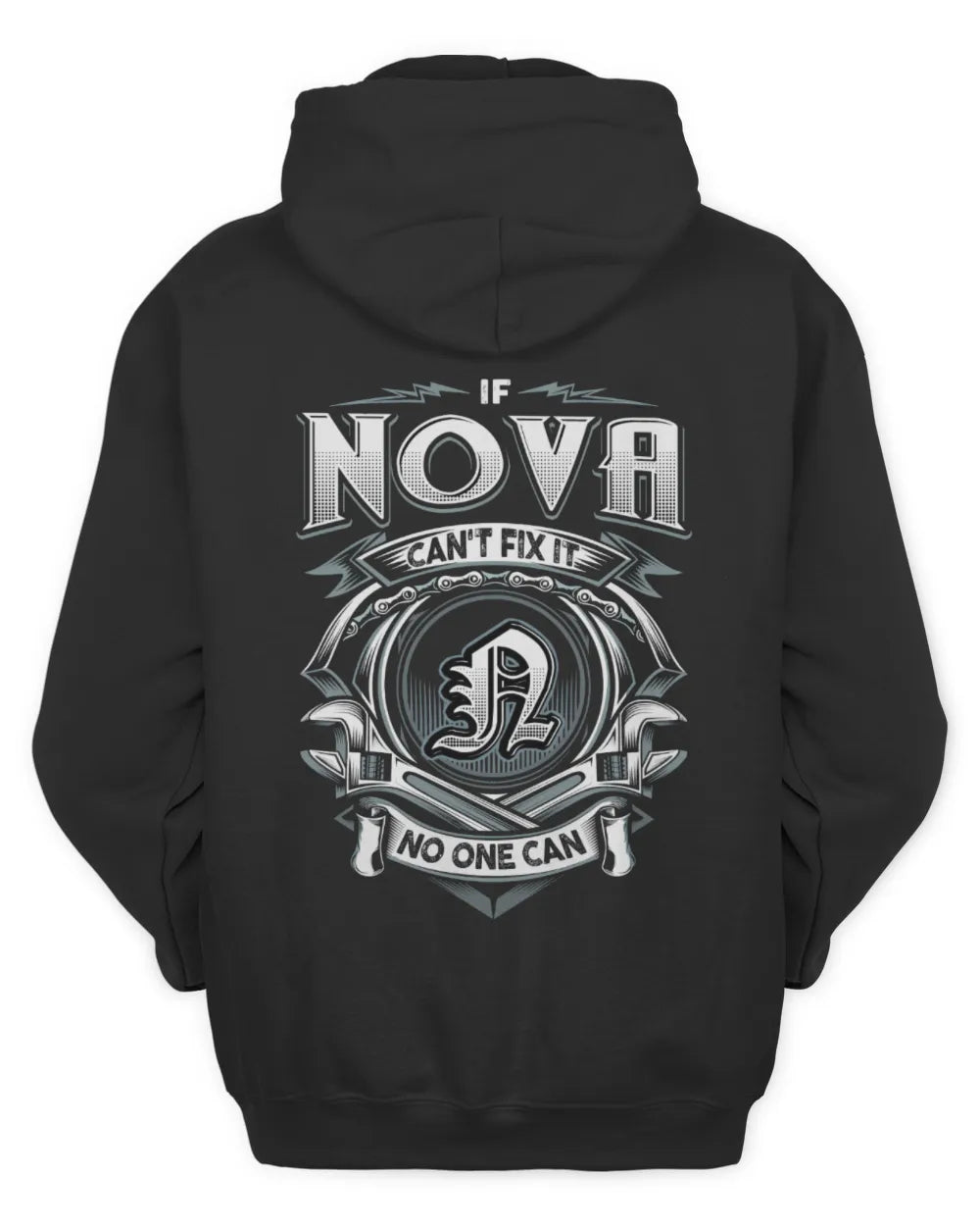 NOVA AP81-K4-626 - Personalized Ahmed Quote Apparel “If Ahmed Can't Fix It, No One Can” - Unisex Hoodie - Black
