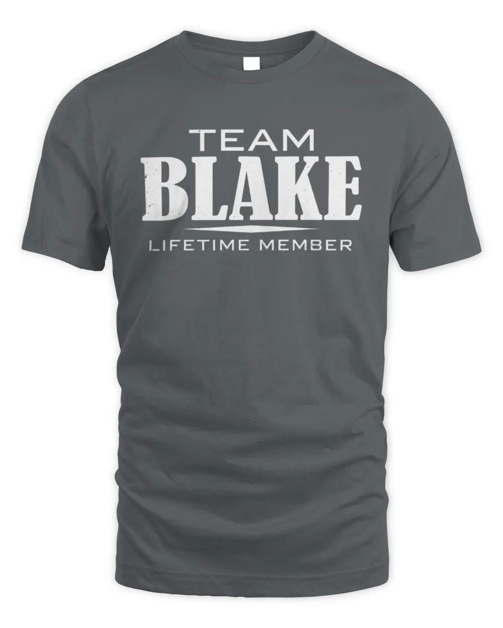 BLAKE BL62-K4-128 - Personalized “Team NAME Lifetime Member” - Unisex Standard T-Shirt - Charcoal
