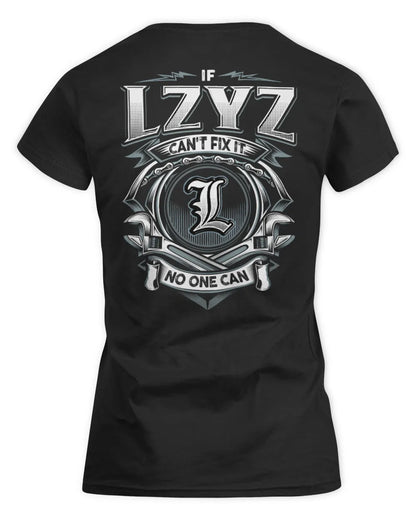 LZYZ AP81-K4-626 - Personalized Ahmed Quote Apparel “If Ahmed Can't Fix It, No One Can” - Women's Standard T-Shirt - Black