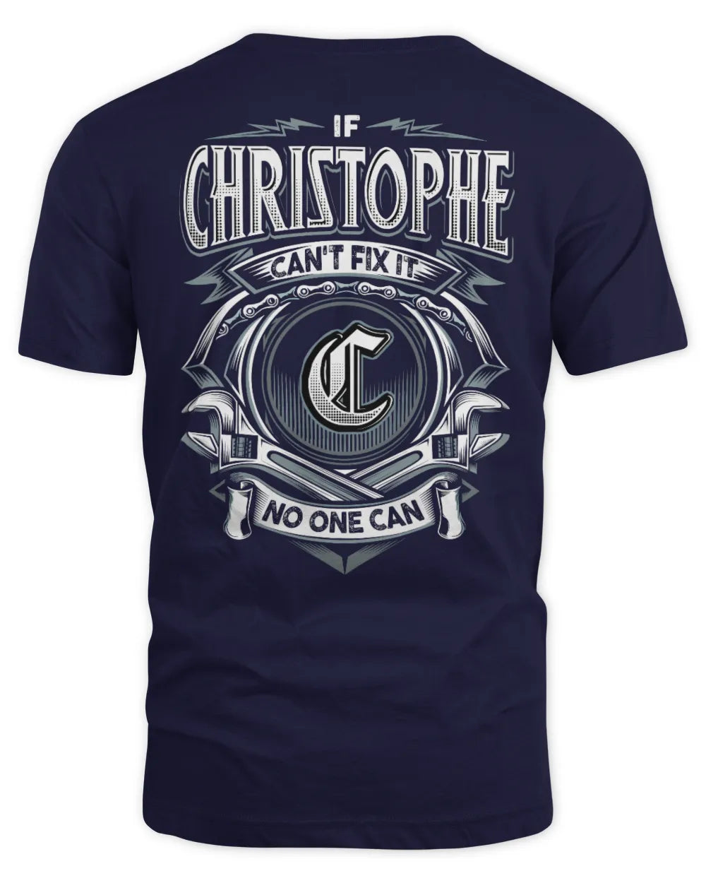 CHRISTOPHE AP81-K4-626 - Personalized Ahmed Quote Apparel “If Ahmed Can't Fix It, No One Can” - Unisex Standard T-Shirt - Navy