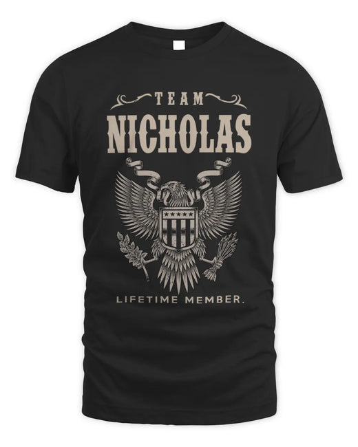 NICHOLAS TP06-K82 – Personalized Classic Style Apparel “Team NAME Lifetime Member”