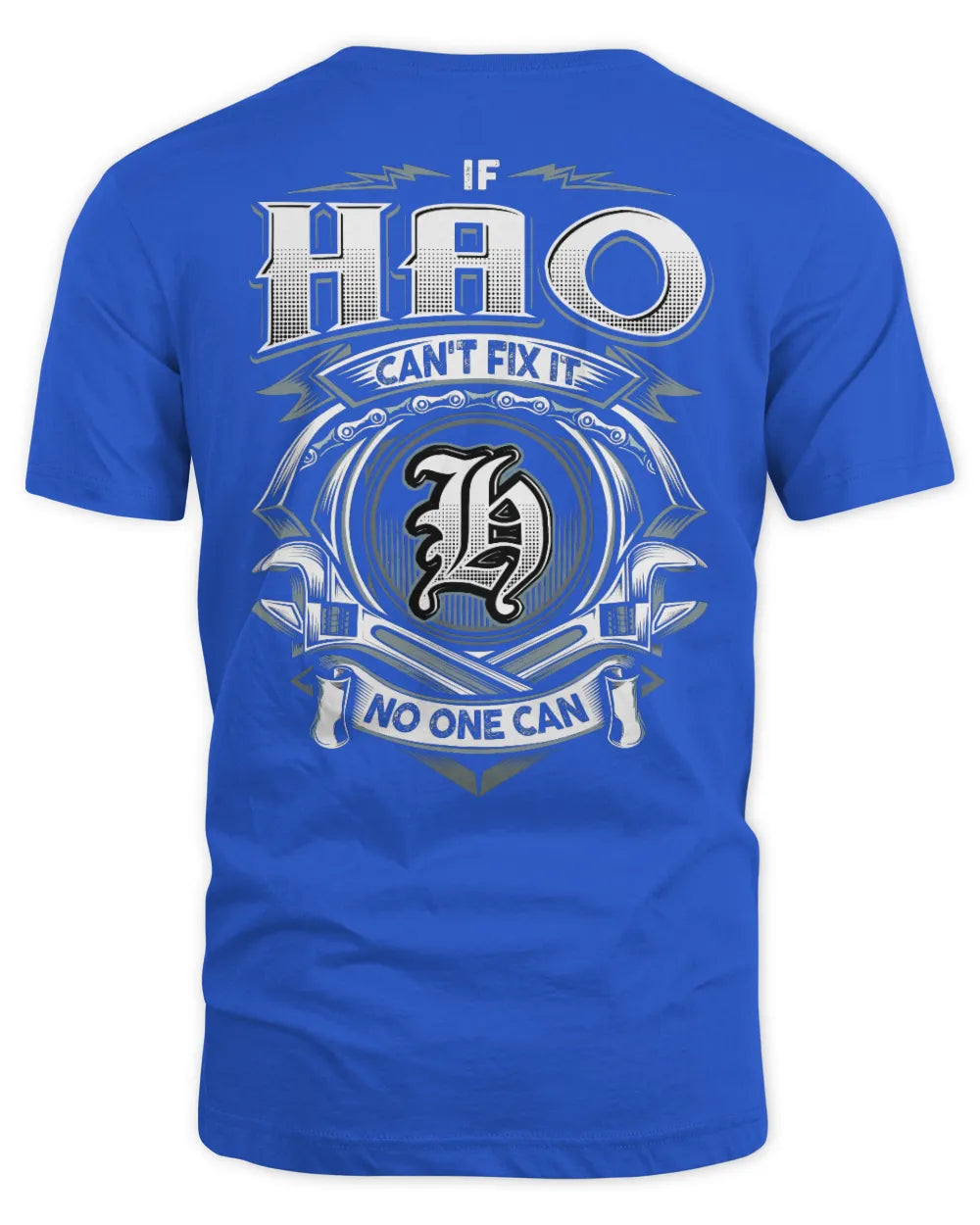 HAO AP81-K4-626 - Personalized Ahmed Quote Apparel “If Ahmed Can't Fix It, No One Can” - Unisex Standard T-Shirt - Royal