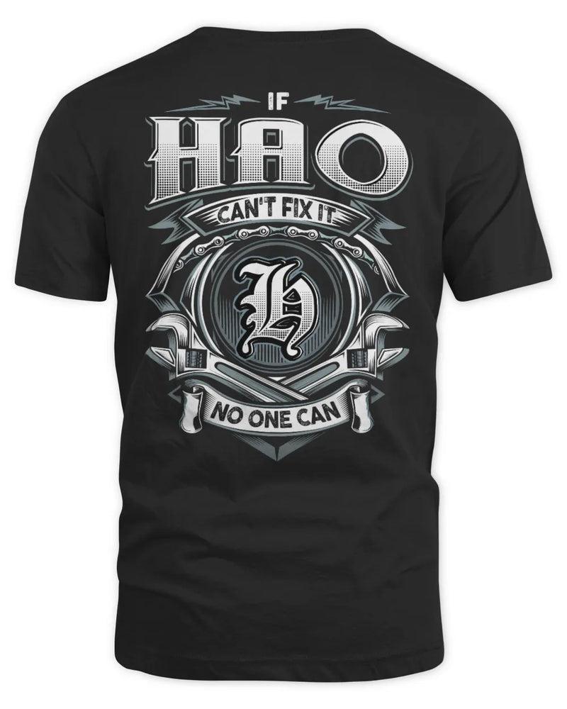 HAO AP81-K4-626 - Personalized Ahmed Quote Apparel “If Ahmed Can't Fix It, No One Can” - Unisex Standard T-Shirt - Black