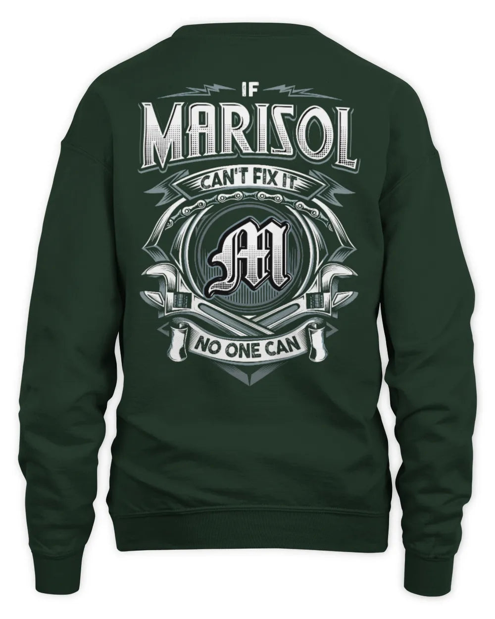 MARISOL AP81-K4-626 - Personalized Ahmed Quote Apparel “If Ahmed Can't Fix It, No One Can” - Unisex Sweatshirt - Forest Green