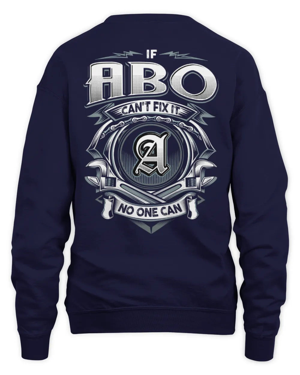 ABO AP81-K4-626 - Personalized Ahmed Quote Apparel “If Ahmed Can't Fix It, No One Can” - Unisex Sweatshirt - Navy