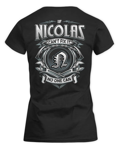 NICOLAS AP81-K4-626 - Personalized Ahmed Quote Apparel “If Ahmed Can't Fix It, No One Can” - Women's Standard T-Shirt - Black