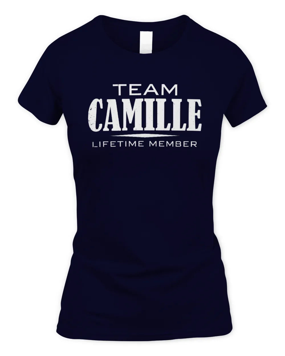 CAMILLE BL62-K4-128 - Personalized “Team NAME Lifetime Member” - Women's Standard T-Shirt - Navy