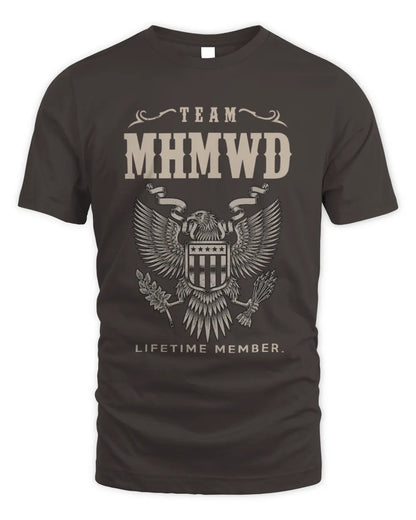 MHMWD TP06-K82 – Personalized Classic Style Apparel “Team NAME Lifetime Member” - Unisex Standard T-Shirt - Dark Chocolate