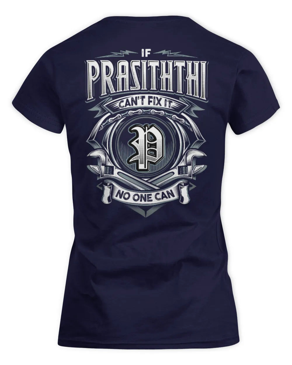 PRASITHTHI AP81-K4-626 - Personalized Ahmed Quote Apparel “If Ahmed Can't Fix It, No One Can” - Women's Standard T-Shirt - Navy