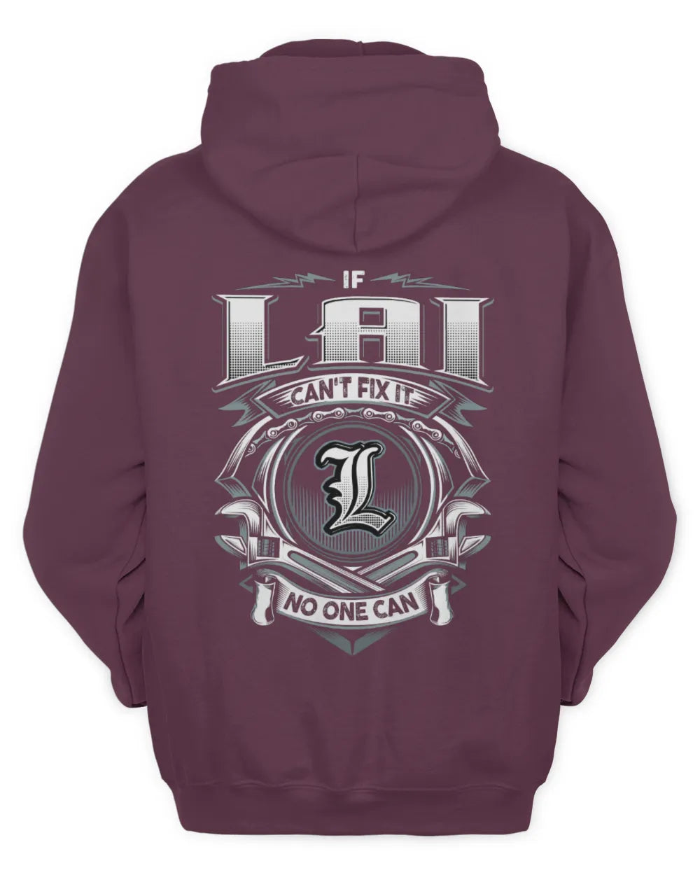 LAI AP81-K4-626 - Personalized Ahmed Quote Apparel “If Ahmed Can't Fix It, No One Can” - Unisex Hoodie - Maroon