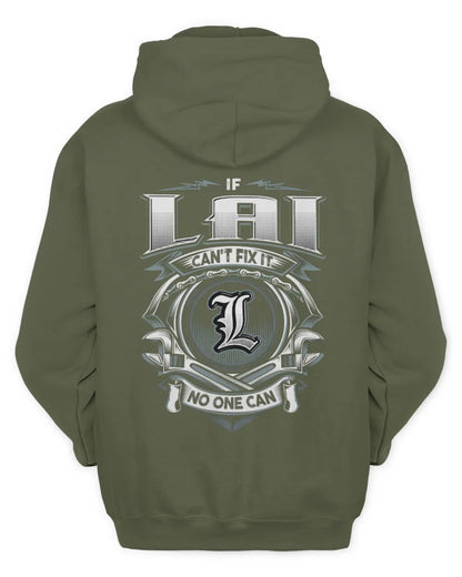 LAI AP81-K4-626 - Personalized Ahmed Quote Apparel “If Ahmed Can't Fix It, No One Can” - Unisex Hoodie - Military Green