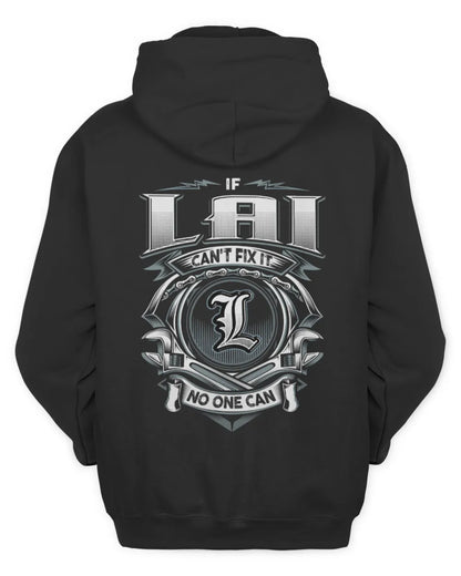 LAI AP81-K4-626 - Personalized Ahmed Quote Apparel “If Ahmed Can't Fix It, No One Can” - Unisex Hoodie - Black