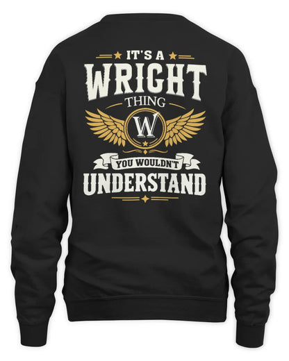 WRIGHT KT06-M008 It’s a [NAME] Thing – You Wouldn’t Understand | Personalized Vintage T-Shirt - Unisex Sweatshirt - Black