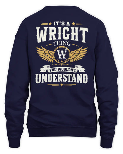 WRIGHT KT06-M008 It’s a [NAME] Thing – You Wouldn’t Understand | Personalized Vintage T-Shirt - Unisex Sweatshirt - Navy