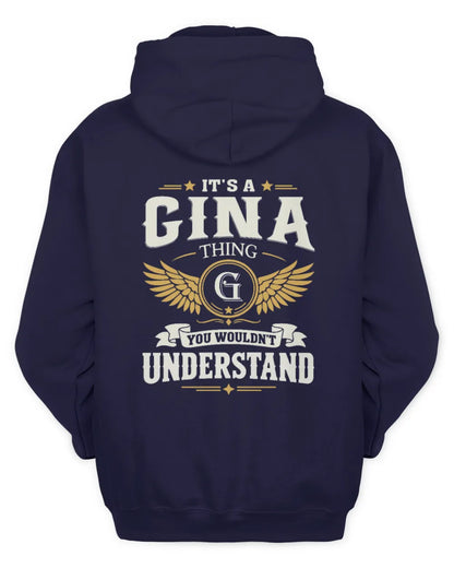 GINA KT06-M008 It’s a [NAME] Thing – You Wouldn’t Understand | Personalized Vintage T-Shirt - Unisex Hoodie - Navy