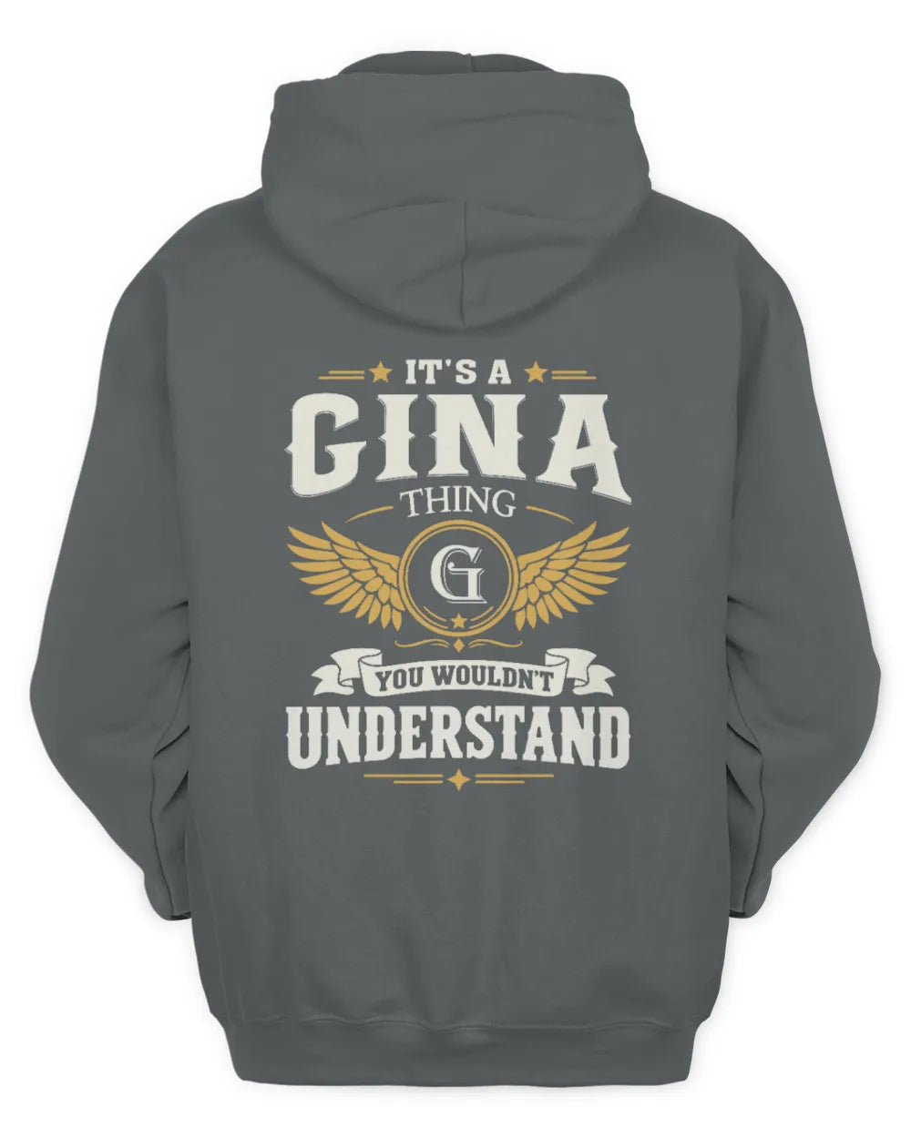 GINA KT06-M008 It’s a [NAME] Thing – You Wouldn’t Understand | Personalized Vintage T-Shirt - Unisex Hoodie - Charcoal