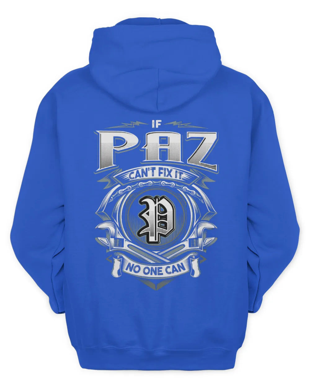 PAZ AP81-K4-626 - Personalized Ahmed Quote Apparel “If Ahmed Can't Fix It, No One Can” - Unisex Hoodie - Royal