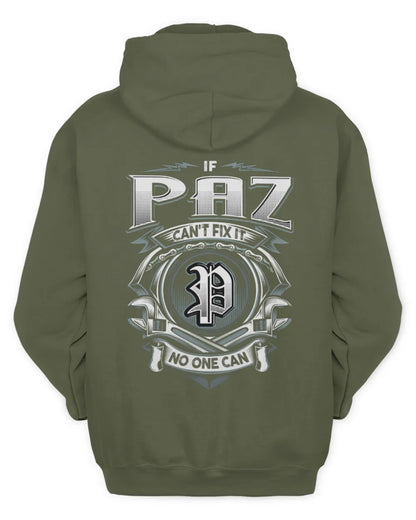 PAZ AP81-K4-626 - Personalized Ahmed Quote Apparel “If Ahmed Can't Fix It, No One Can” - Unisex Hoodie - Military Green