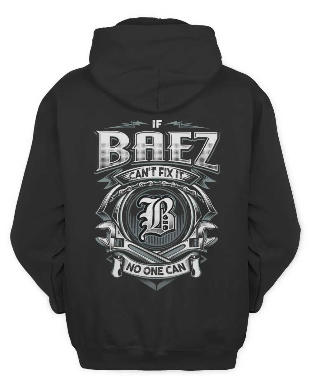BAEZ AP81-K4-626 - Personalized Ahmed Quote Apparel “If Ahmed Can't Fix It, No One Can” - Unisex Hoodie - Black
