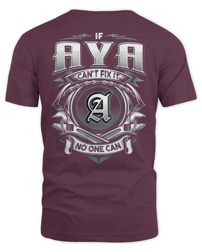 AYA AP81-K4-626 - Personalized Ahmed Quote Apparel “If Ahmed Can't Fix It, No One Can” - Unisex Standard T-Shirt - Maroon