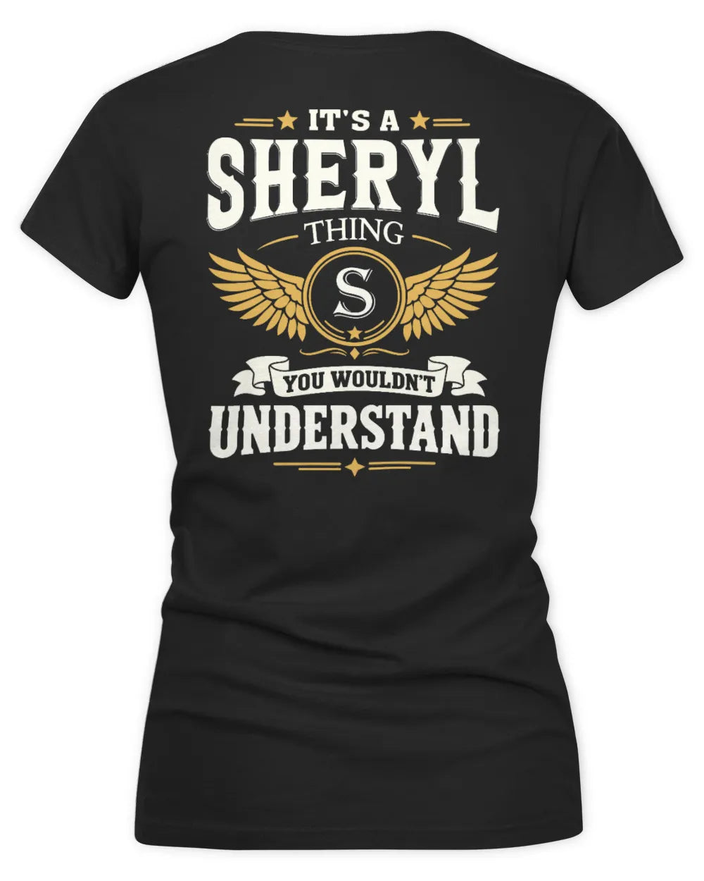 SHERYL KT06-M008 It’s a [NAME] Thing – You Wouldn’t Understand | Personalized Vintage T-Shirt - Women's V-Neck T-Shirt - Black