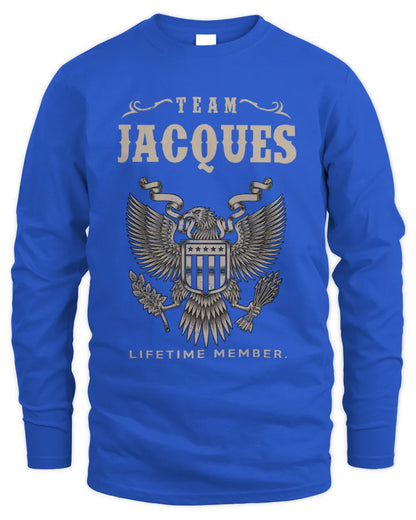 JACQUES TP06-K82 – Personalized Classic Style Apparel “Team NAME Lifetime Member” - Men's Long Sleeved T-Shirt - Royal