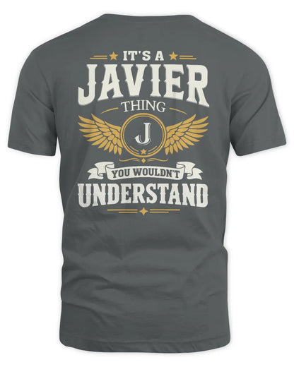 JAVIER KT06-M008 It’s a [NAME] Thing – You Wouldn’t Understand | Personalized Vintage T-Shirt - Unisex Standard T-Shirt - Charcoal