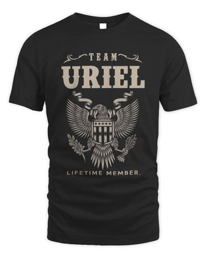 URIEL TP06-K82 – Personalized Classic Style Apparel “Team NAME Lifetime Member” - Unisex Standard T-Shirt - Black
