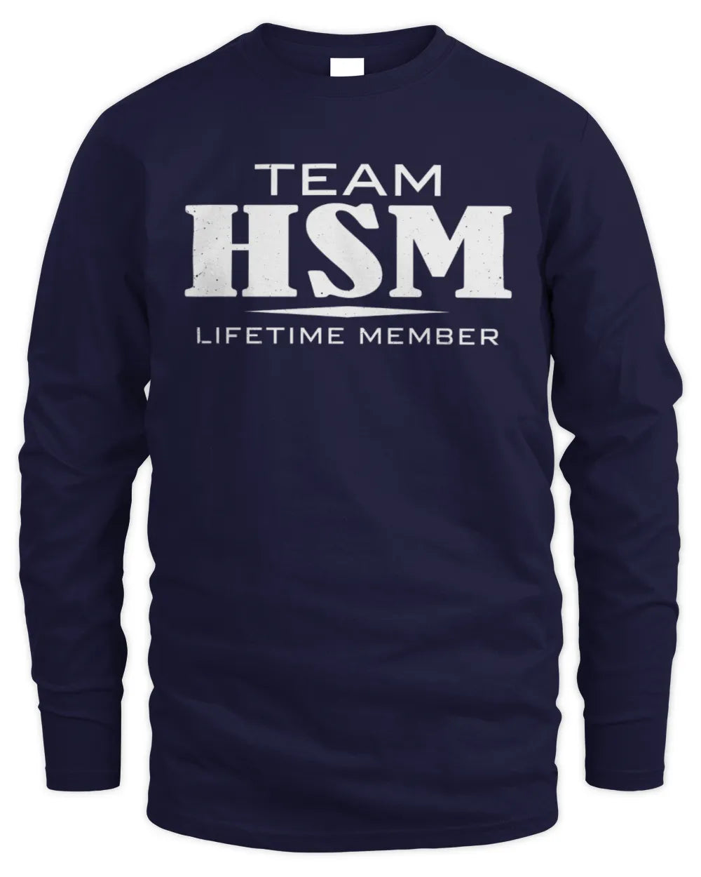 HSM BL62-K4-128 - Personalized “Team NAME Lifetime Member” - Men's Long Sleeved T-Shirt - Navy