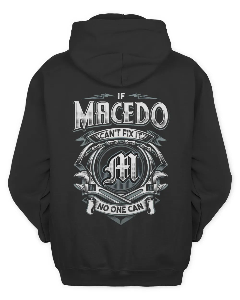 MACEDO AP81-K4-626 - Personalized Ahmed Quote Apparel “If Ahmed Can't Fix It, No One Can” - Unisex Hoodie - Black