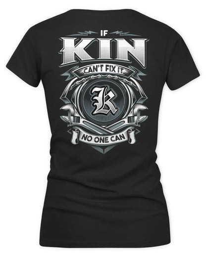 KIN AP81-K4-626 - Personalized Ahmed Quote Apparel “If Ahmed Can't Fix It, No One Can” - Women's V-Neck T-Shirt - Black