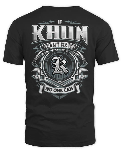 KHUN AP81-K4-626 - Personalized Ahmed Quote Apparel “If Ahmed Can't Fix It, No One Can” - Unisex Standard T-Shirt - Black