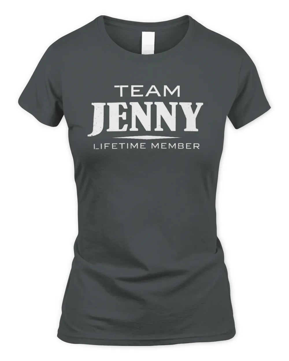 JENNY BL62-K4-128 - Personalized “Team NAME Lifetime Member” - Women's Standard T-Shirt - Charcoal