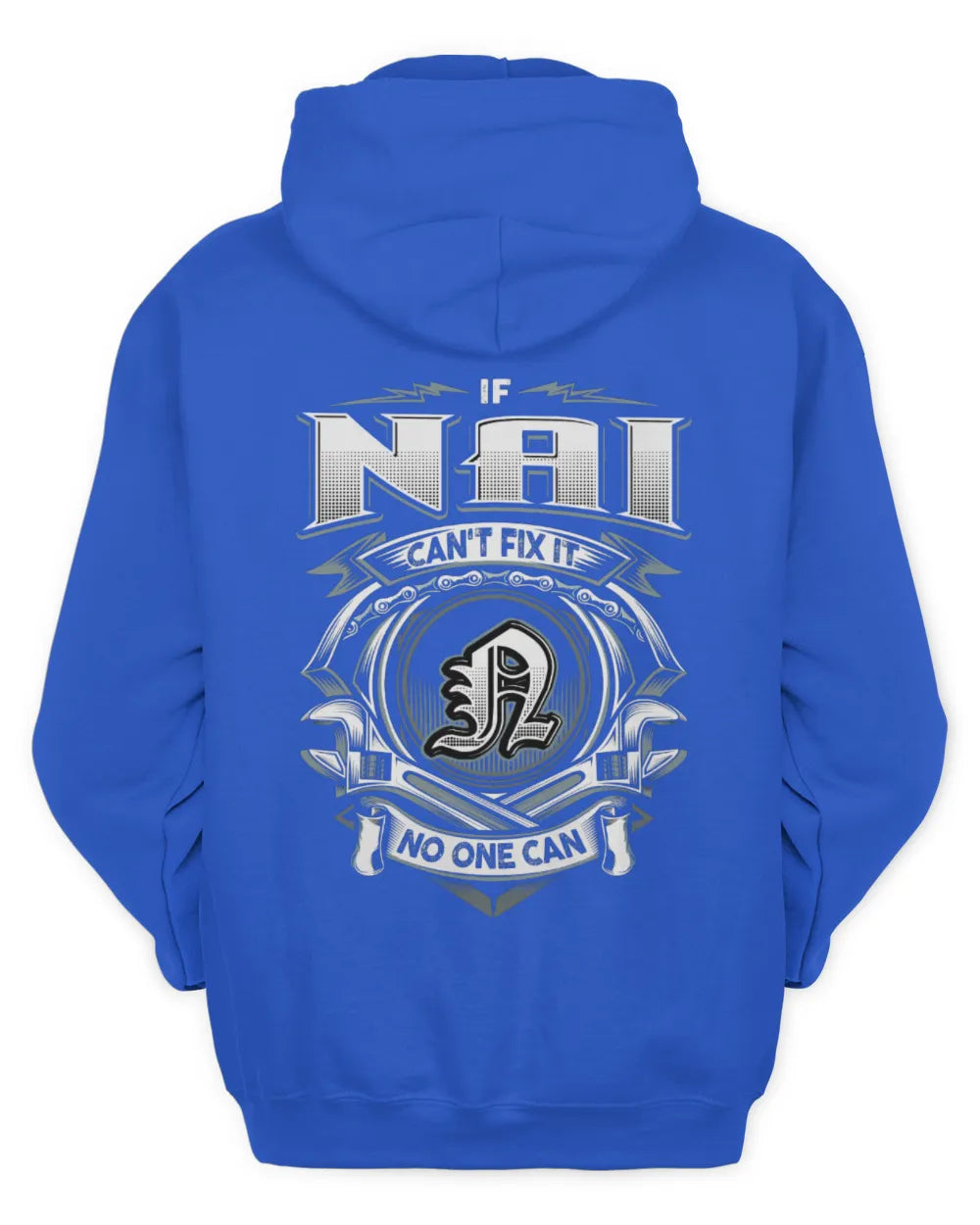 NAI AP81-K4-626 - Personalized Ahmed Quote Apparel “If Ahmed Can't Fix It, No One Can” - Unisex Hoodie - Royal