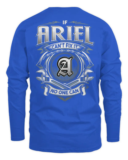 ARIEL AP81-K4-626 - Personalized Ahmed Quote Apparel “If Ahmed Can't Fix It, No One Can” - Men's Long Sleeved T-Shirt - Royal