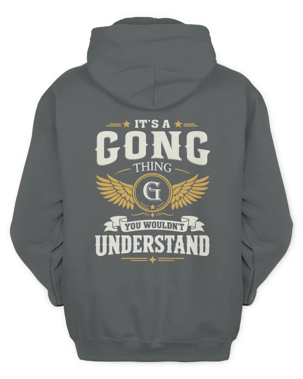 GONG KT06-M008 It’s a [NAME] Thing – You Wouldn’t Understand | Personalized Vintage T-Shirt - Unisex Hoodie - Charcoal