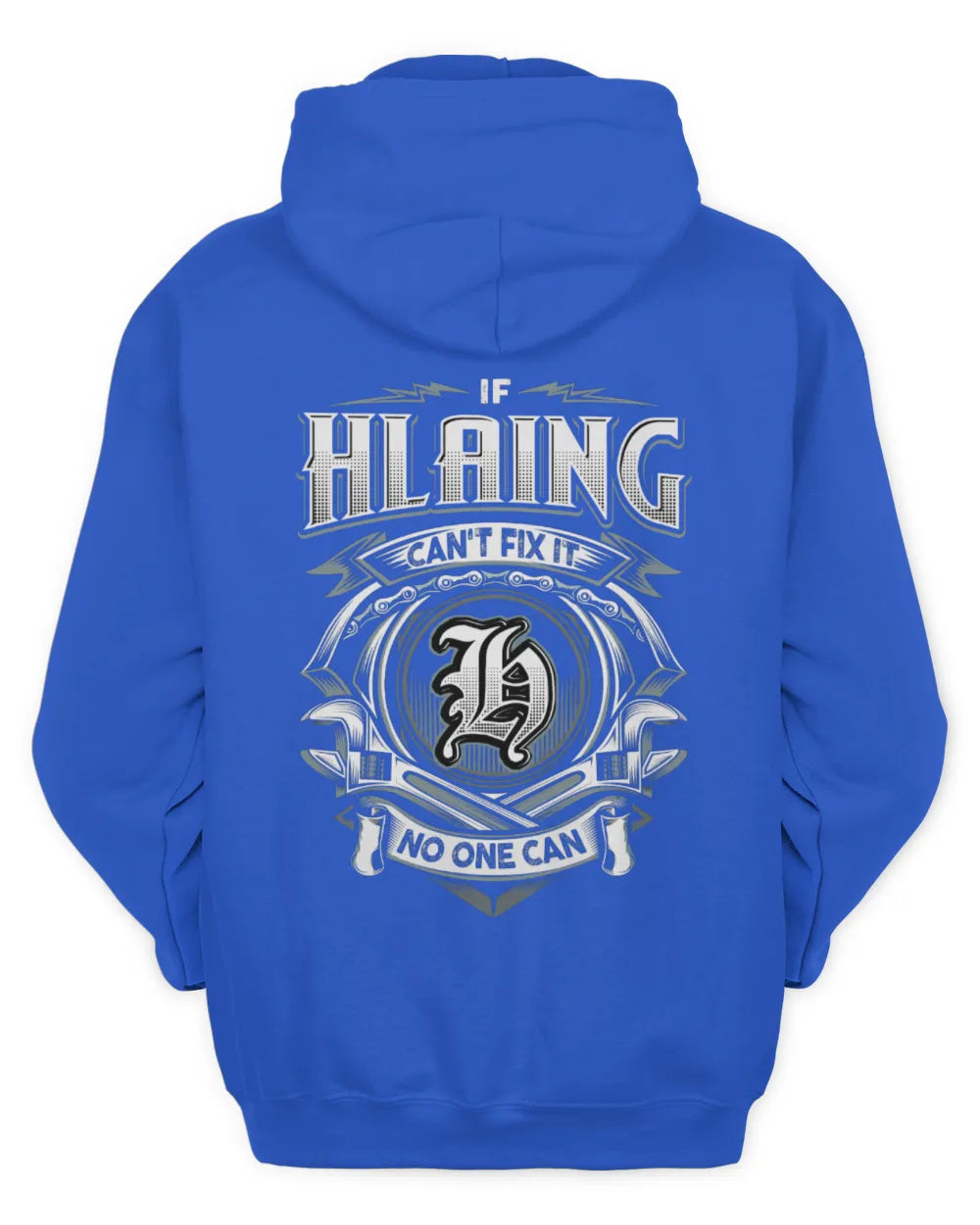 HLAING AP81-K4-626 - Personalized Ahmed Quote Apparel “If Ahmed Can't Fix It, No One Can” - Unisex Hoodie - Royal