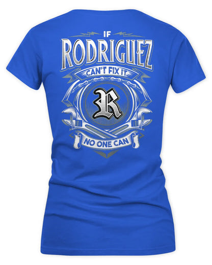 RODRIGUEZ AP81-K4-626 - Personalized Ahmed Quote Apparel “If Ahmed Can't Fix It, No One Can” - Women's V-Neck T-Shirt - Royal