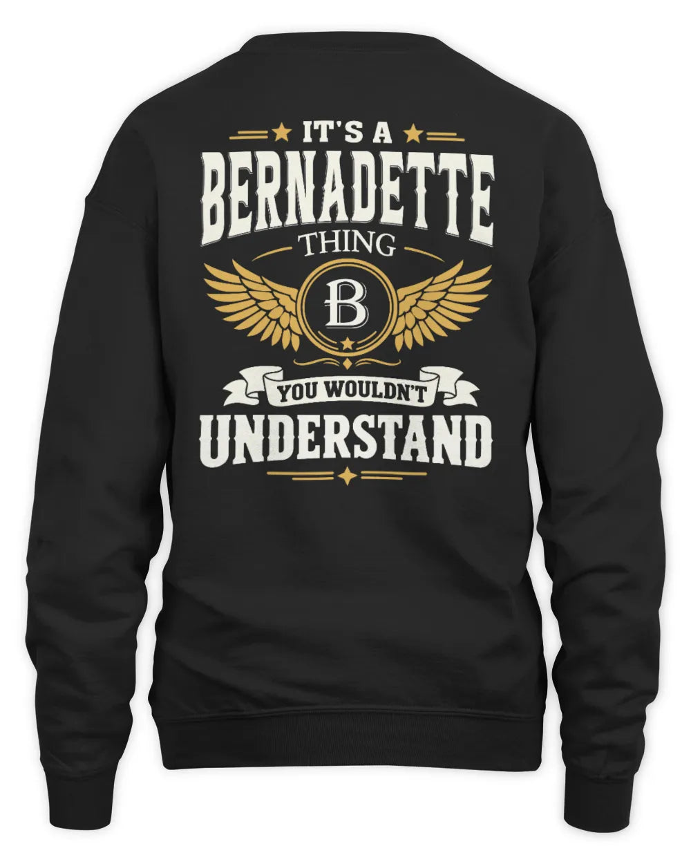 BERNADETTE KT06-M008 It’s a [NAME] Thing – You Wouldn’t Understand | Personalized Vintage T-Shirt - Unisex Sweatshirt - Black