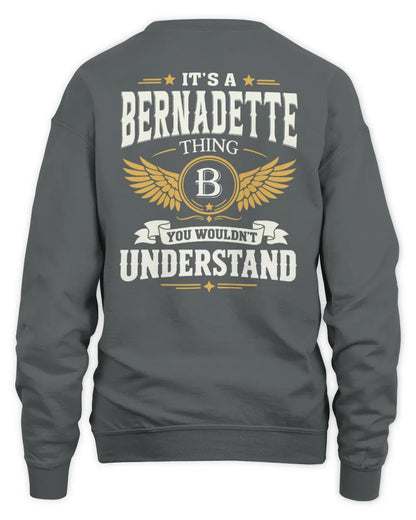 BERNADETTE KT06-M008 It’s a [NAME] Thing – You Wouldn’t Understand | Personalized Vintage T-Shirt - Unisex Sweatshirt - Charcoal