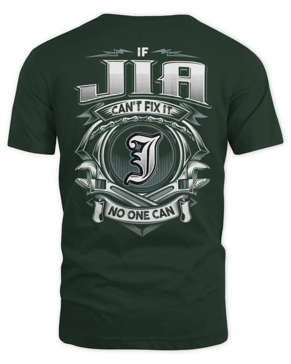 JIA AP81-K4-626 - Personalized Ahmed Quote Apparel “If Ahmed Can't Fix It, No One Can” - Unisex Standard T-Shirt - Forest Green