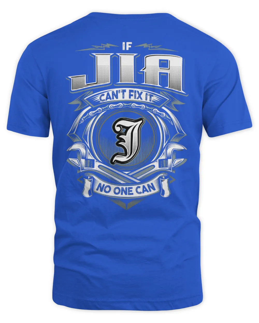 JIA AP81-K4-626 - Personalized Ahmed Quote Apparel “If Ahmed Can't Fix It, No One Can” - Unisex Standard T-Shirt - Royal