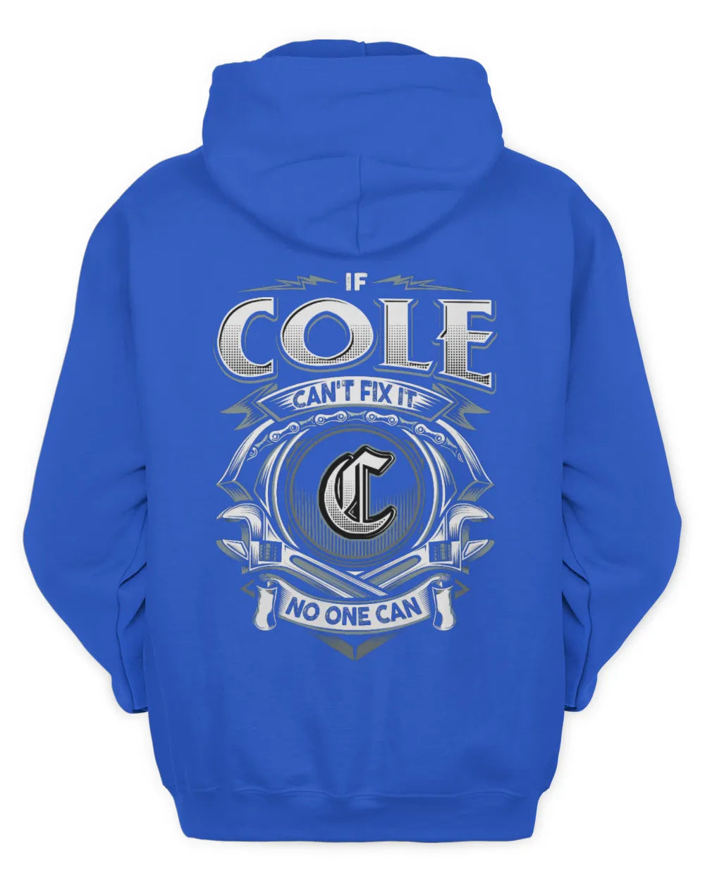 COLE AP81-K4-626 - Personalized Ahmed Quote Apparel “If Ahmed Can't Fix It, No One Can” - Unisex Hoodie - Royal