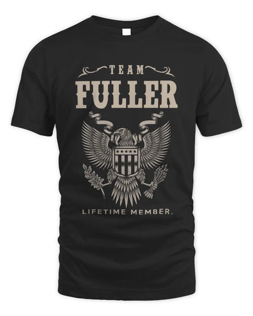 FULLER TP06-K82 – Personalized Classic Style Apparel “Team NAME Lifetime Member” - Unisex Standard T-Shirt - Black