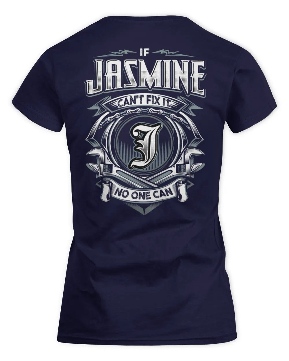 JASMINE AP81-K4-626 - Personalized Ahmed Quote Apparel “If Ahmed Can't Fix It, No One Can” - Women's Standard T-Shirt - Navy