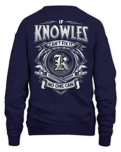 KNOWLES AP81-K4-626 - Personalized Ahmed Quote Apparel “If Ahmed Can't Fix It, No One Can” - Unisex Sweatshirt - Navy