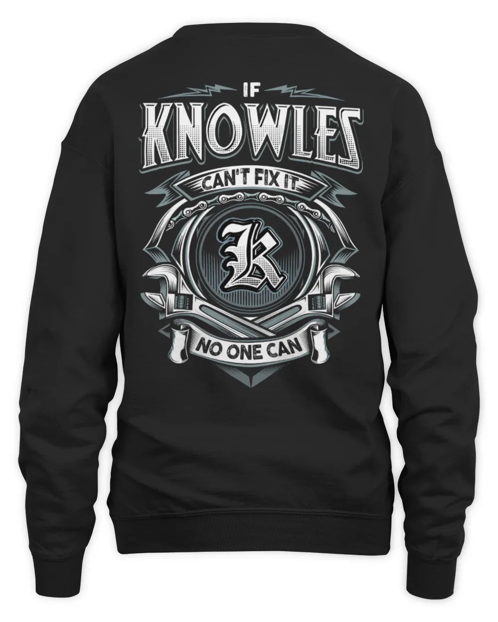KNOWLES AP81-K4-626 - Personalized Ahmed Quote Apparel “If Ahmed Can't Fix It, No One Can” - Unisex Sweatshirt - Black