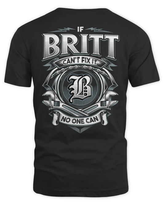 BRITT AP81-K4-626 - Personalized Ahmed Quote Apparel “If Ahmed Can't Fix It, No One Can” - Unisex Standard T-Shirt - Black