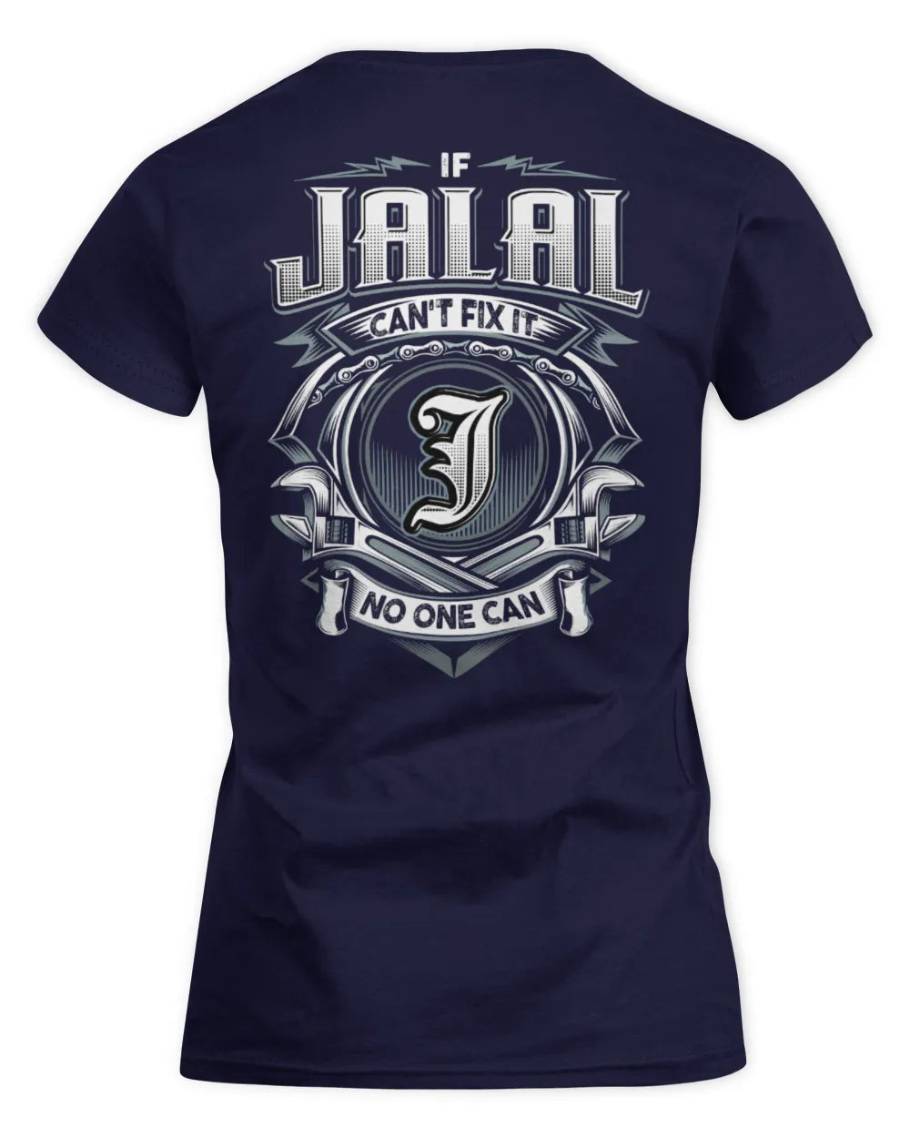 JALAL AP81-K4-626 - Personalized Ahmed Quote Apparel “If Ahmed Can't Fix It, No One Can” - Women's Standard T-Shirt - Navy
